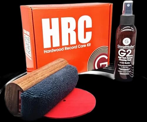 GrooveWasher Vinyl Record Cleaning Kit with Hardwood Handle