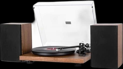 1 BY ONE Bluetooth Turntable HiFi System with 36W Bookshelf Speakers
