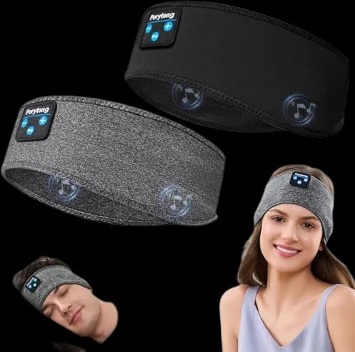 Perytong Bluetooth Sleep Headband Headphones, 2-Pack